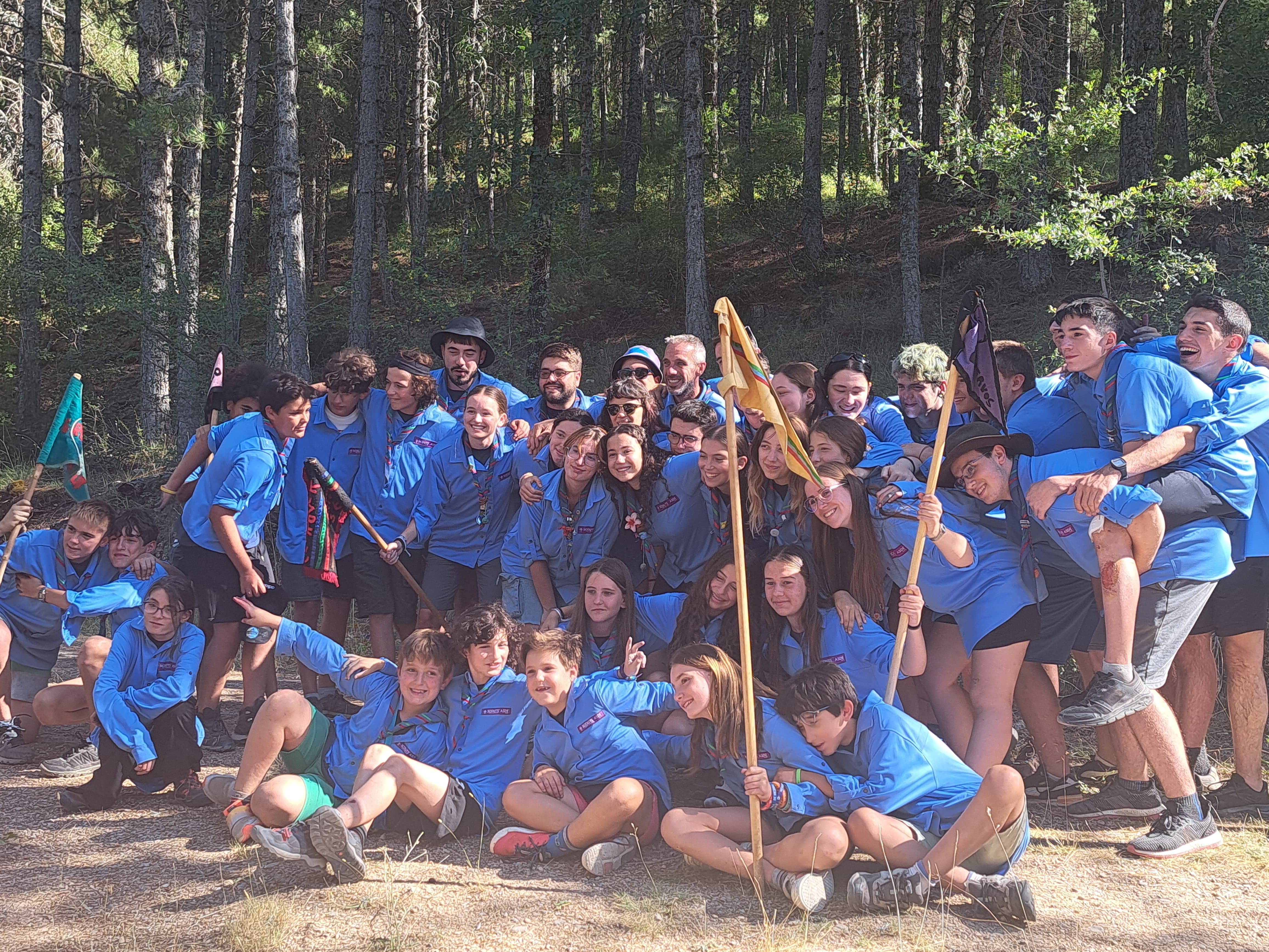 Grupo durante el campamento de verano